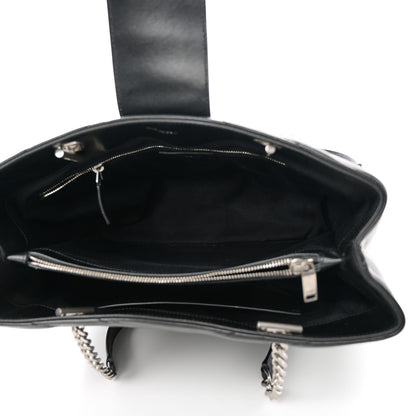 Saint Laurent Calfskin Y Quilted Monogram Large Loulou Shopper Black 5 of 9