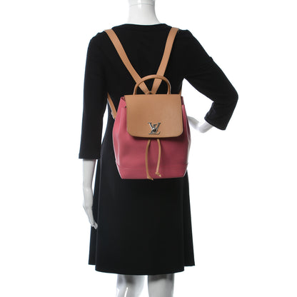 Louis Vuitton Soft Calfskin Lockme Backpack Pink 2 of 9
