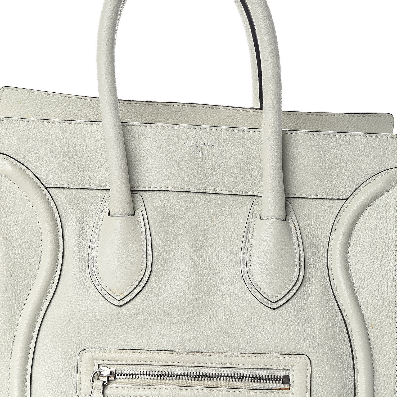 Celine Drummed Calfskin Mini Luggage Lune 7 of 12