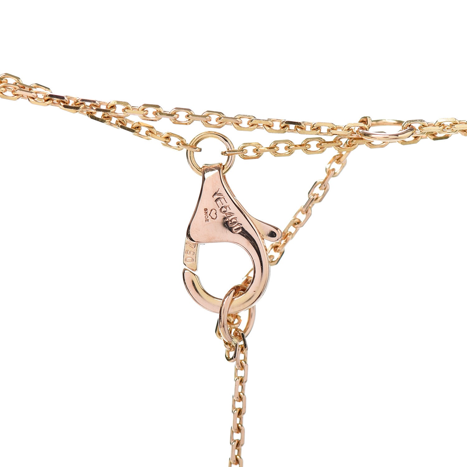 Cartier 18K Pink Yellow White Gold Trinity Double Chain Pendant Necklace 5 of 6