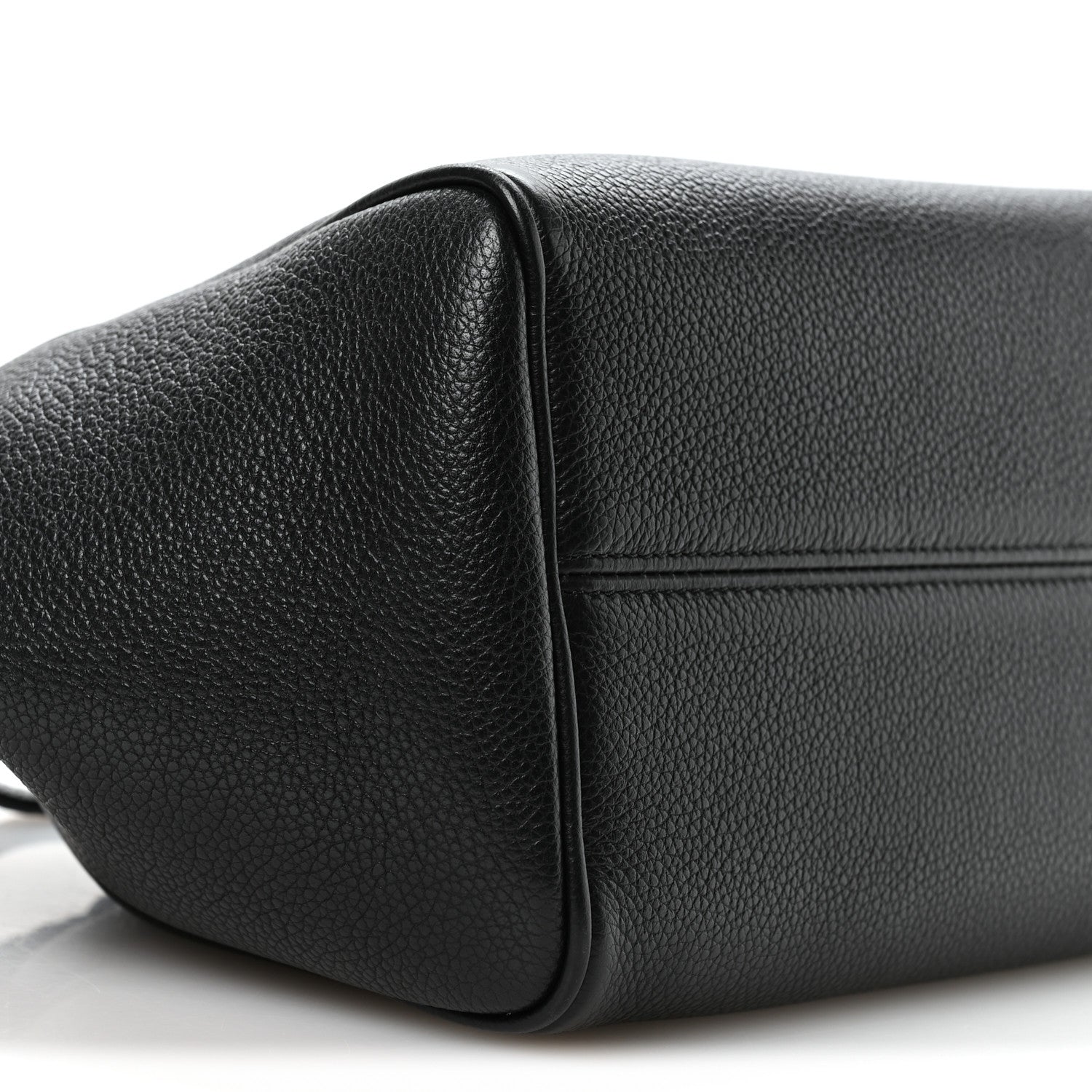Celine Calfskin Cuir Small Triomphe Cabas Drawstring Black 1849836
