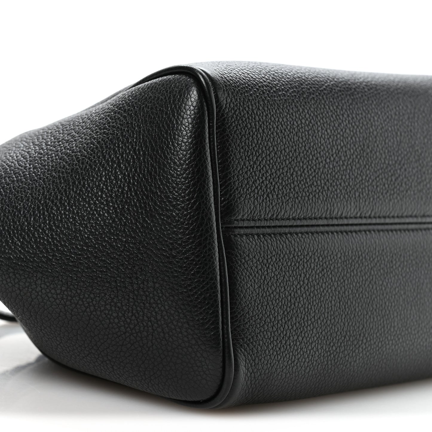 Calfskin Cuir Small Triomphe Cabas Drawstring Black