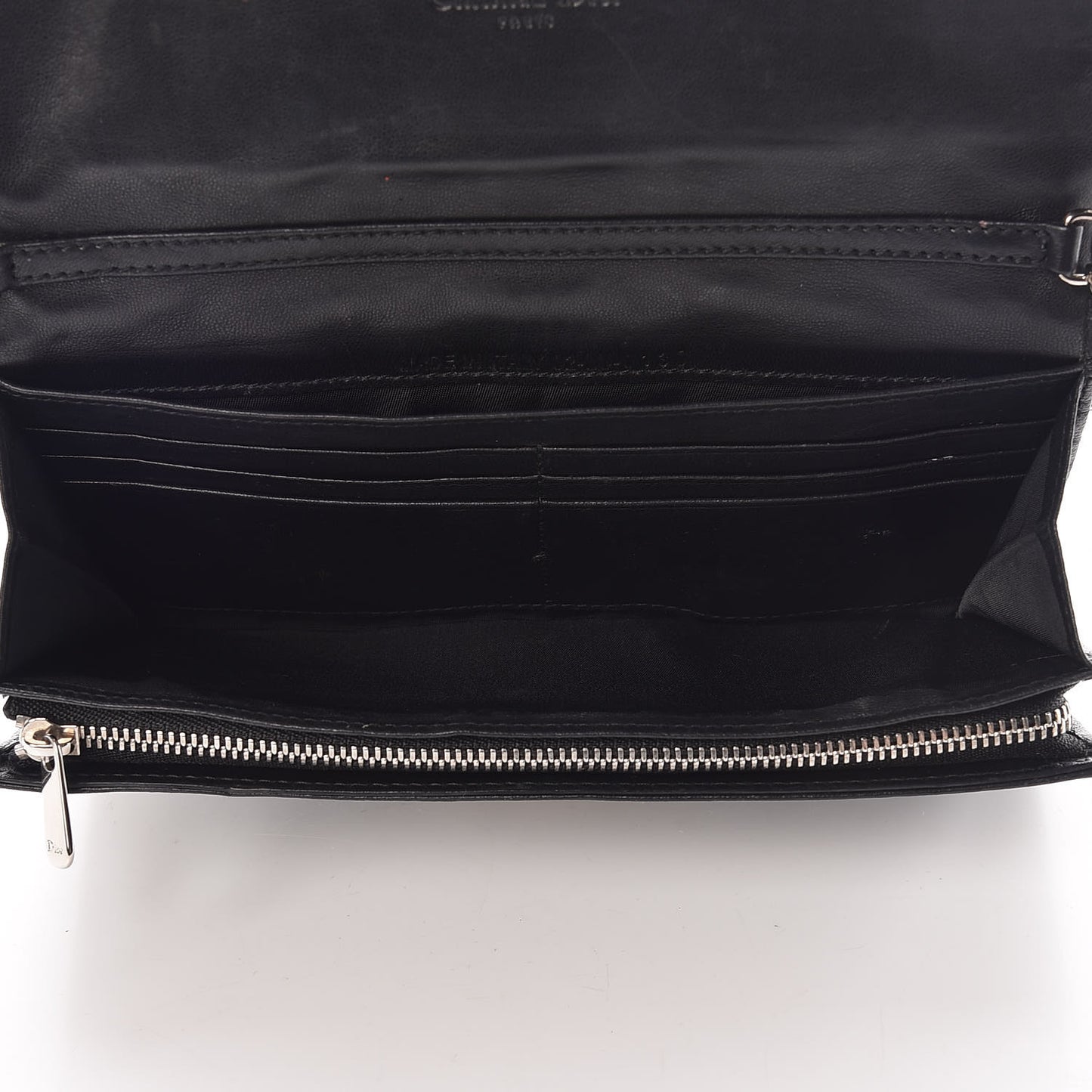 Lambskin Cannage New Lock Wallet Black