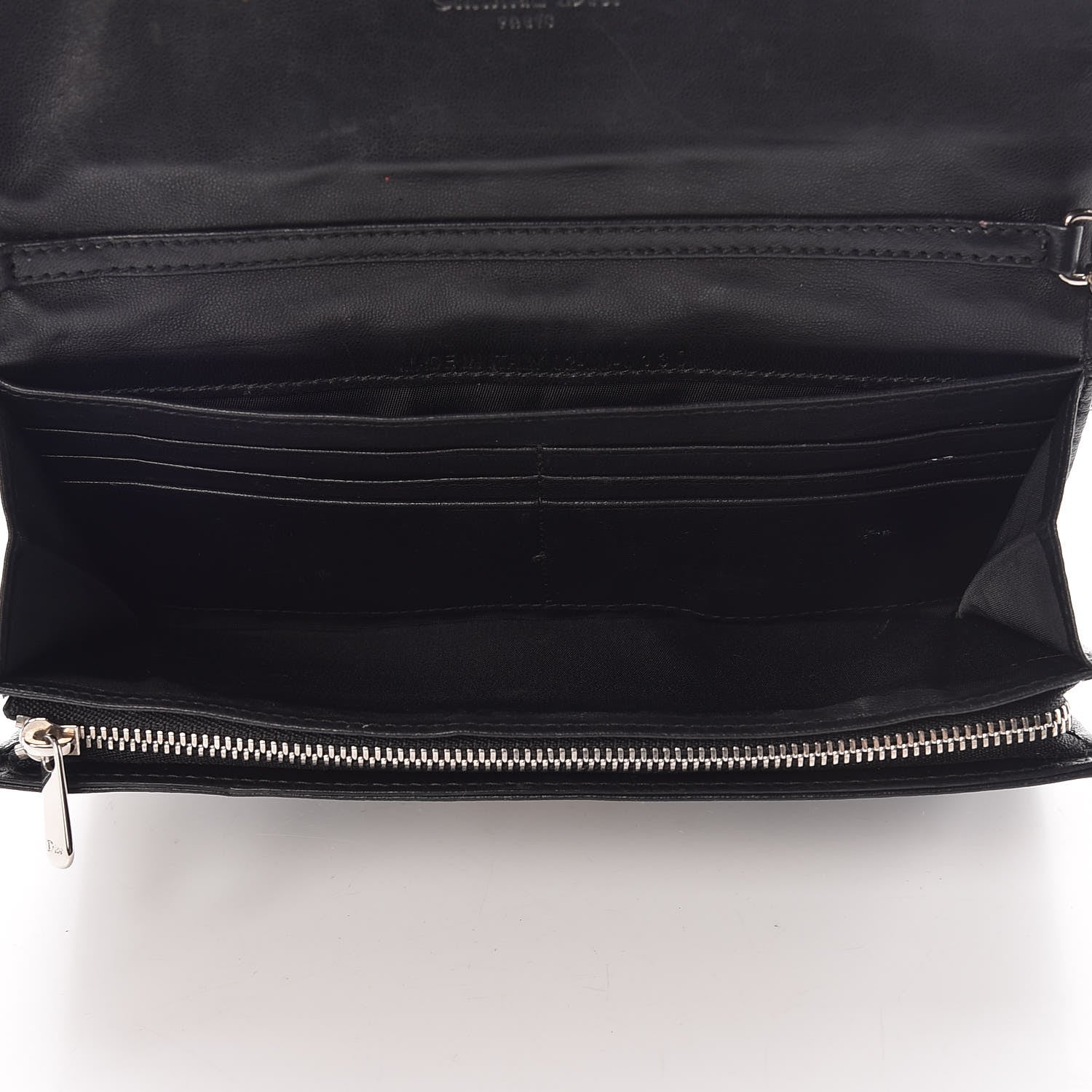 Christian Dior Lambskin Cannage New Lock Wallet Black 5 of 15