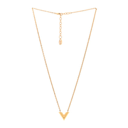 Louis Vuitton Essential V Necklace Gold 3 of 5
