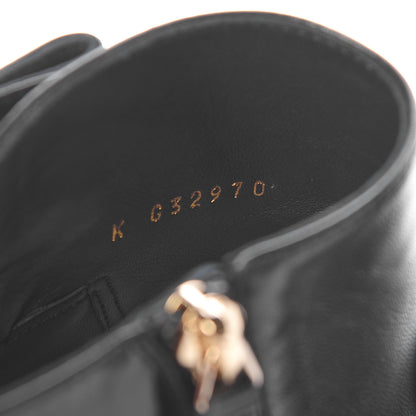 Chanel Lambskin Pearl Short Boots 37 Black Gold 9 of 11