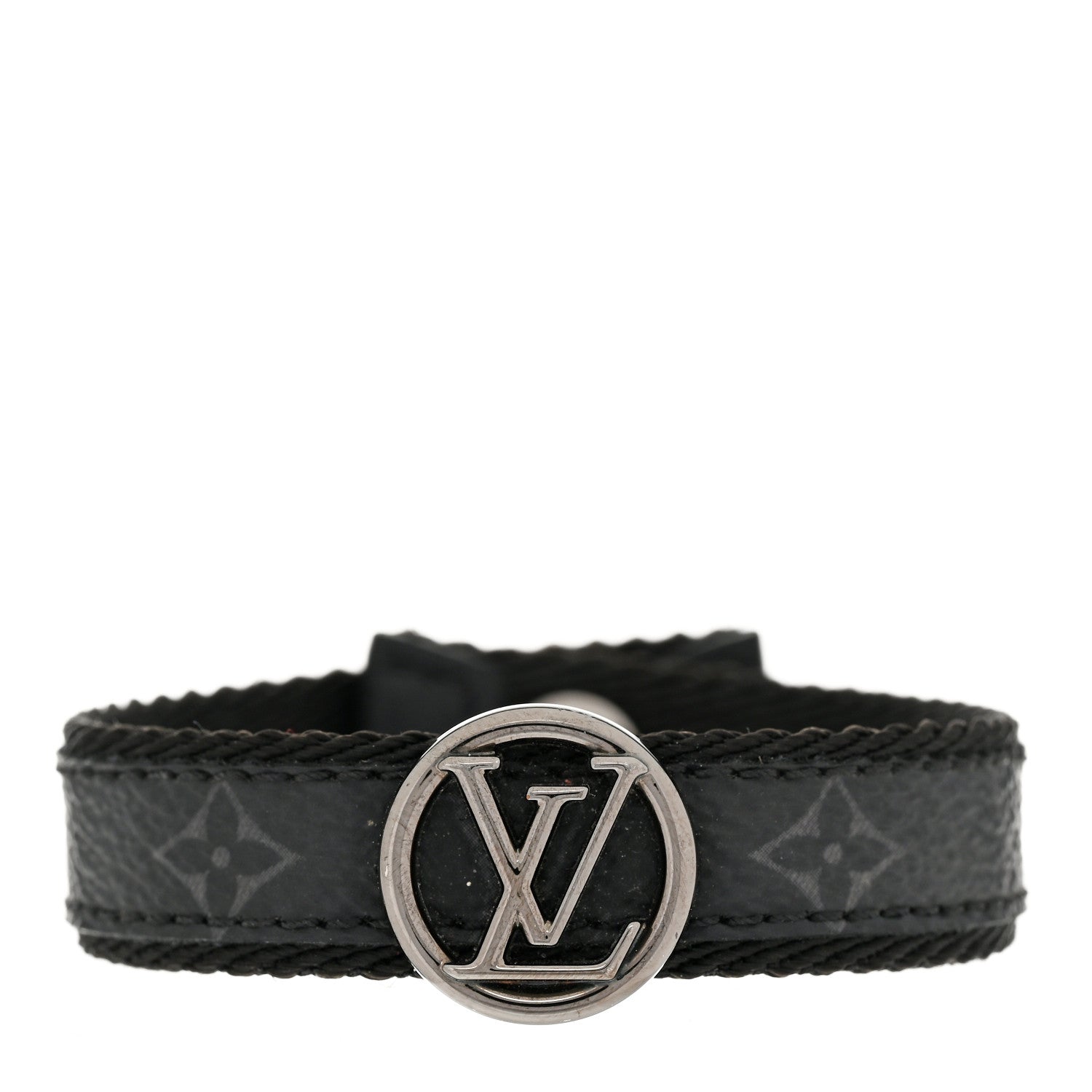 Louis Vuitton Monogram Eclipse LV Circle Bracelet 1 of 5