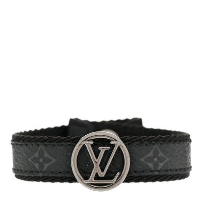 Louis Vuitton Monogram Eclipse LV Circle Bracelet 1 of 5