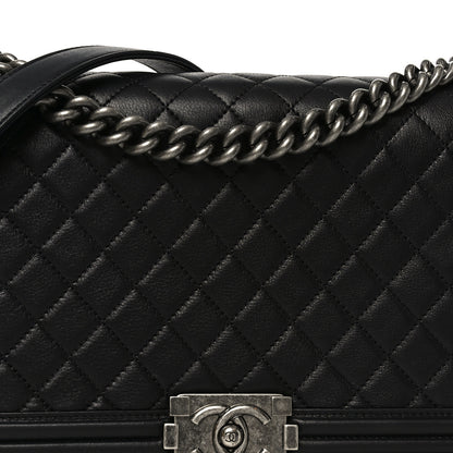 Chanel Calfskin Quilted New Medium Boy Flap Black 8 of 11