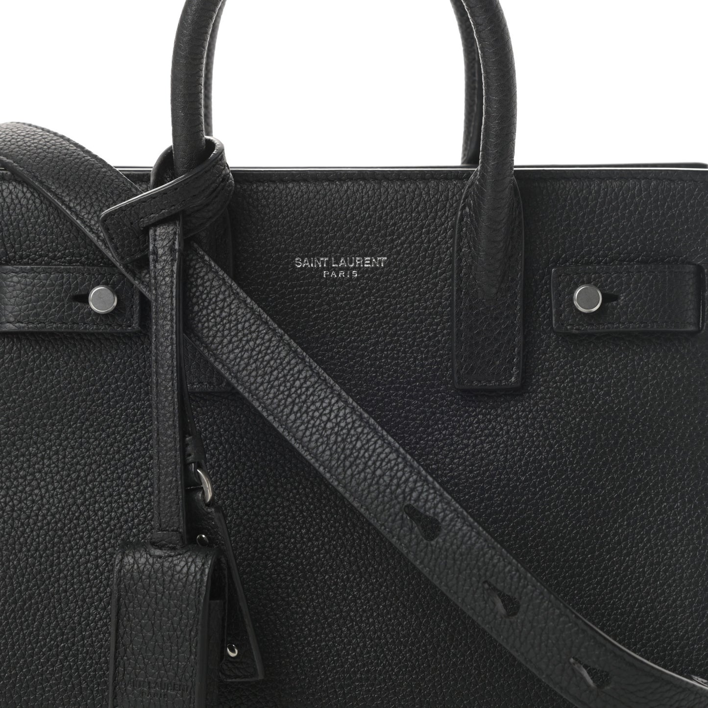 Grained Calfskin Nano Sac De Jour Souple Black