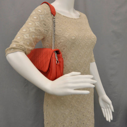 Chanel Lambskin Icons Secret Label Medium Flap Red 2 of 11
