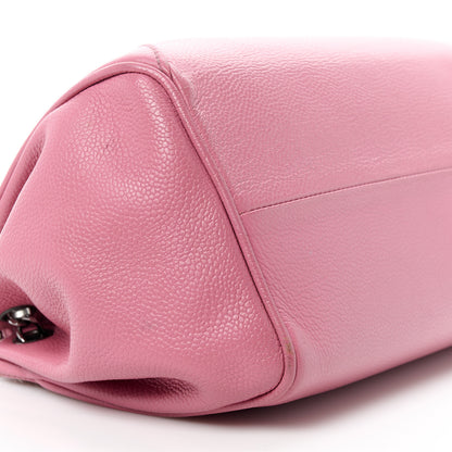 Chanel Glazed Calfskin Quilted Lucky Charms East West Accordion Flap Pink 9 of 14