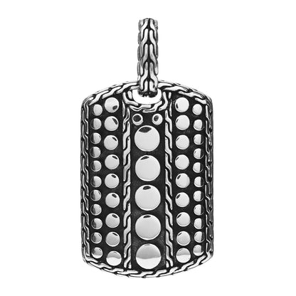 John Hardy Sterling Silver Dot Dog Tag Pendant 1 of 3