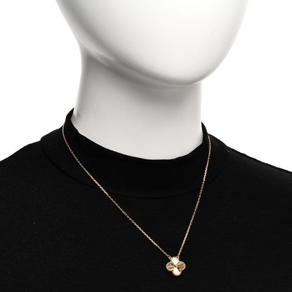 Van Cleef & Arpels 18K Yellow Gold Guilloche Vintage Alhambra Pendant Necklace 2 of 6