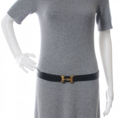 Hermes Togo Box Reversible Constance 32mm H Belt 90 Chocolate Noir 2 of 4
