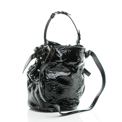 Alexander Wang Patent Diego Bucket Bag Black Brass Hardware 3 of 7