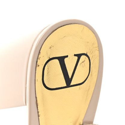 Valentino Garavani Patent One Stud Ankle Strap 90mm Sandals 38.5 Poudre 8 of 10