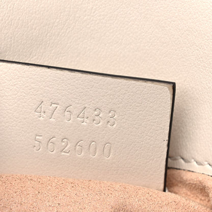 Gucci Calfskin Matelasse Diagonal GG Apple Super Mini GG Marmont Shoulder Bag Ivory 7 of 12