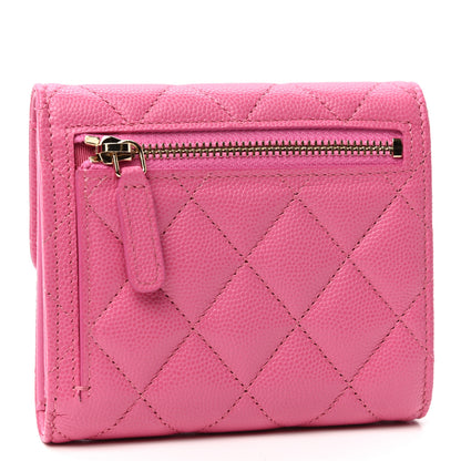 Chanel Caviar Quilted Compact Flap Wallet Pink 3 of 7