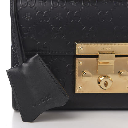 Gucci Guccissima Small Padlock Shoulder Bag Black 11 of 15