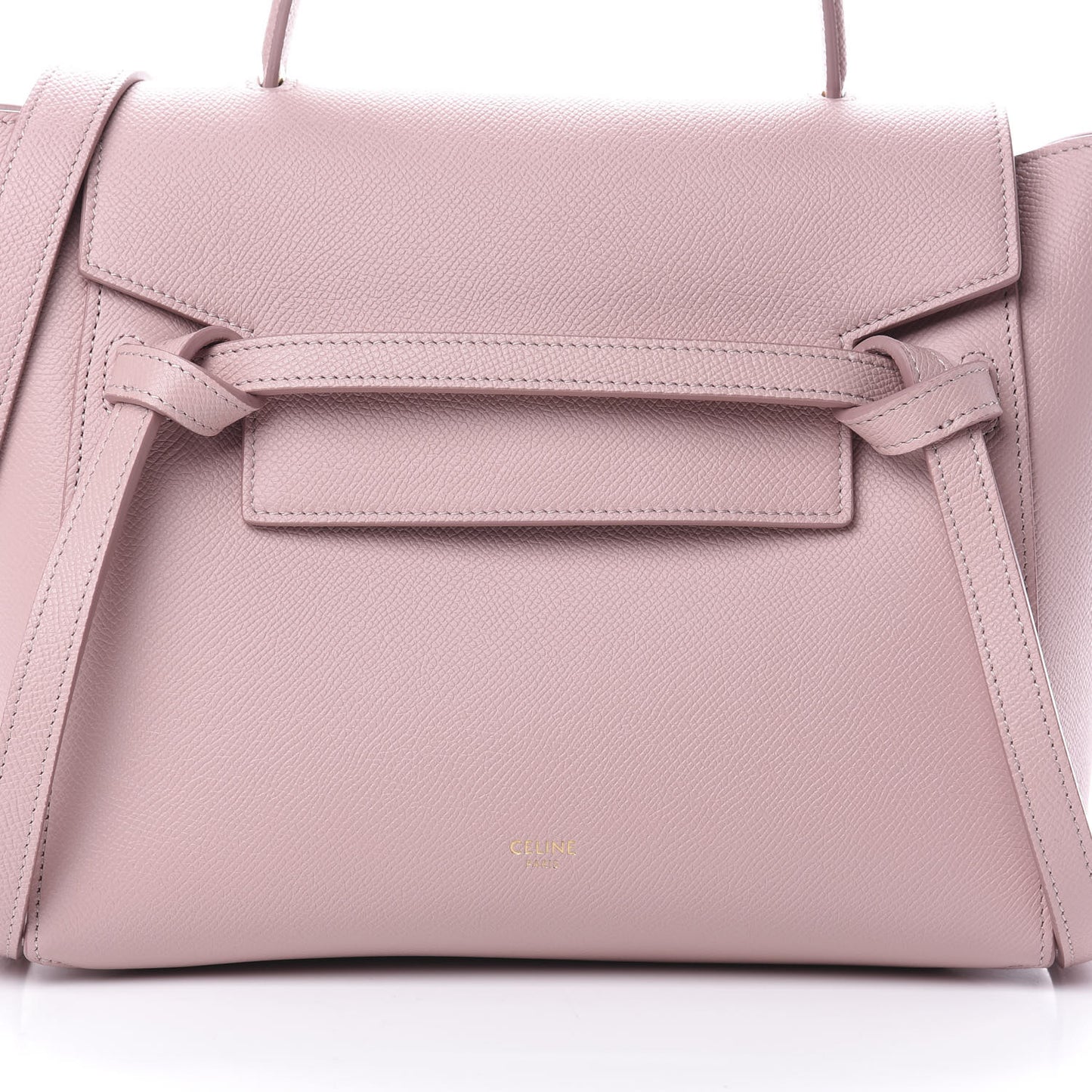 Grained Calfskin Micro Belt Bag Vintage Pink