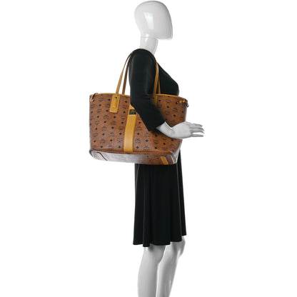 MCM Visetos Medium Liz Reversible Shopper Tote Cognac Yellow 1 of 18