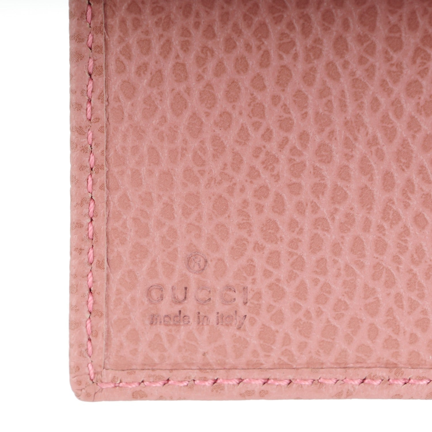 Gucci Dollar Calfskin Swing Train Pass Card Case Soft Pink 6 of 7