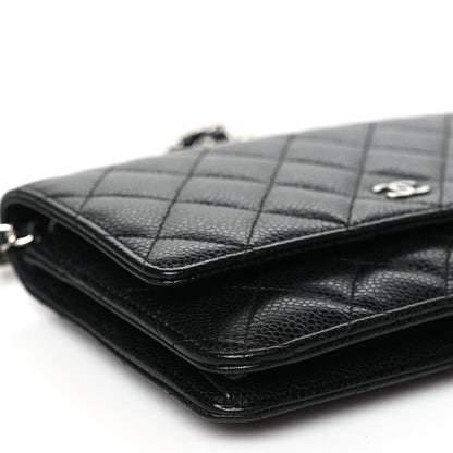 Chanel Caviar Quilted Wallet On Chain WOC Black 10 of 11