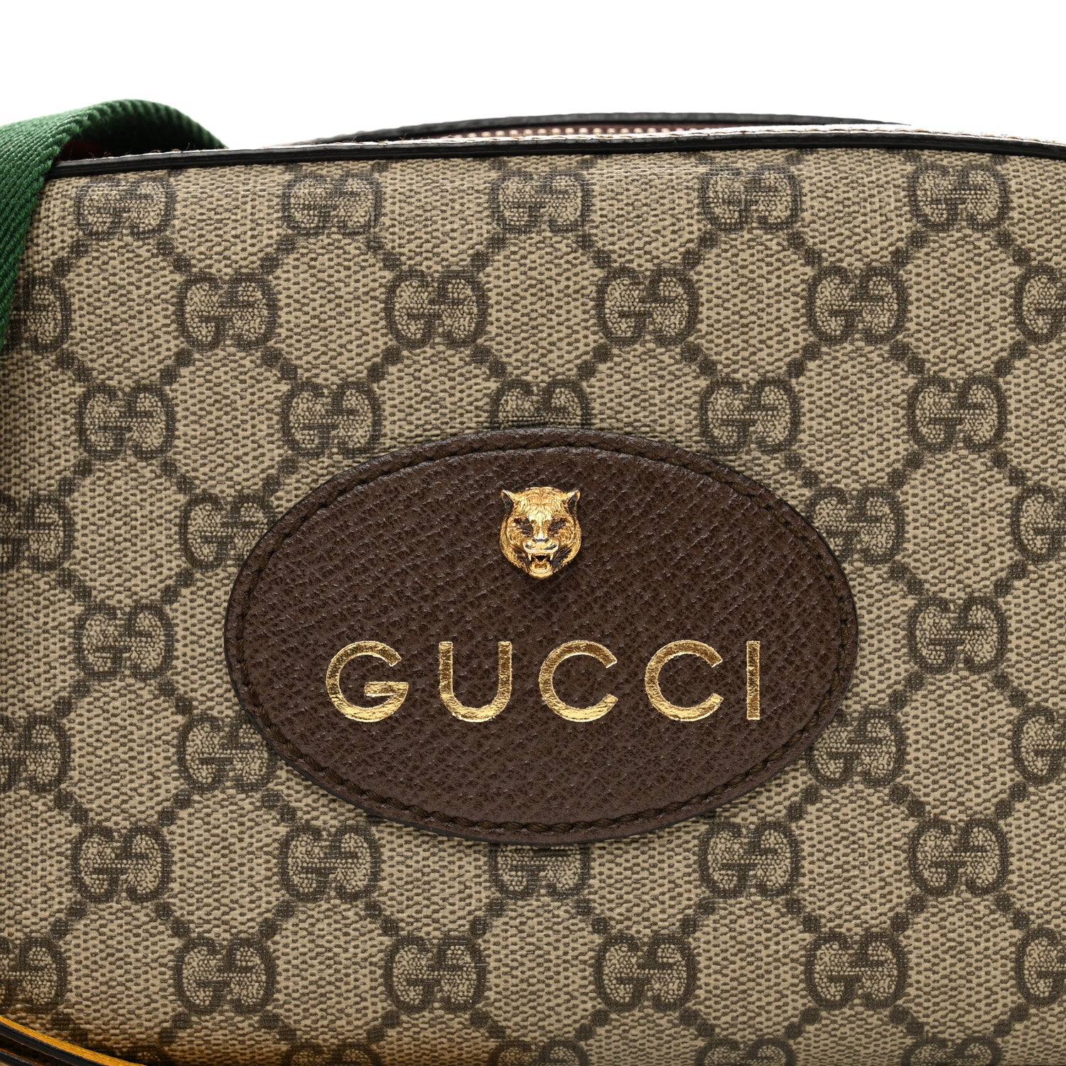 Gucci GG Supreme Monogram Web Neo Vintage Shoulder Bag Beige New Acero Crop 5 of 12
