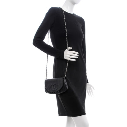 Chanel Caviar Half Moon Wallet On Chain WOC Black 2 of 9