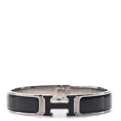 Hermes Enamel Narrow Clic Clac H Bracelet PM Black 1 of 4