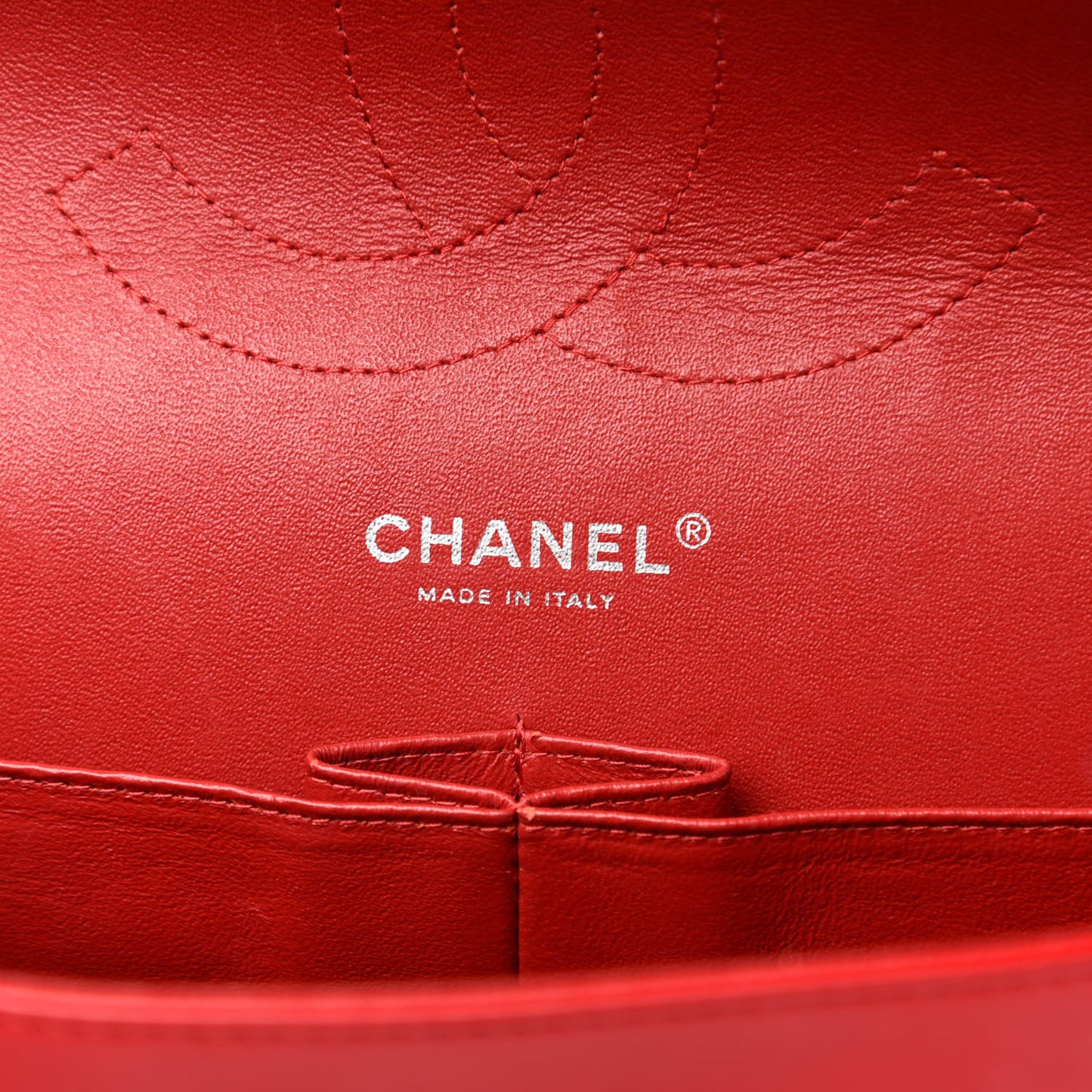 Patent Quilted Jumbo Double Flap Red