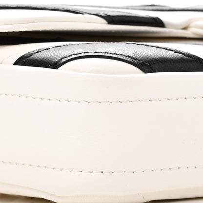 Chanel Lambskin Chevron Stitched Flap White Black 9 of 12