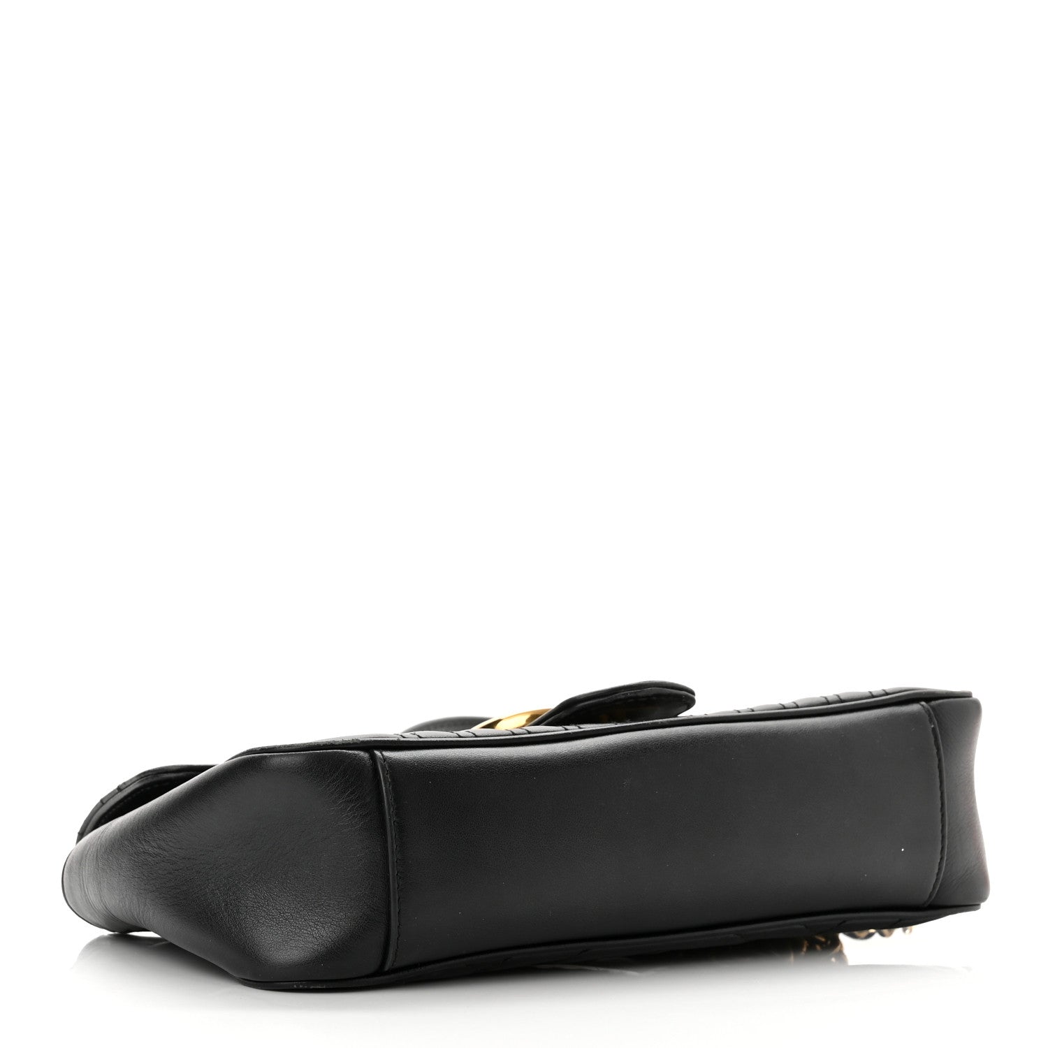 Gucci Calfskin Matelasse Small GG Marmont Shoulder Bag Black 4 of 10
