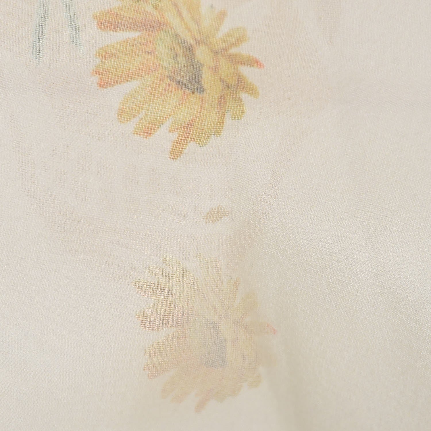 Alexander McQueen Silk Modal Midieval Flower Skull Scarf Ivory 8 of 8