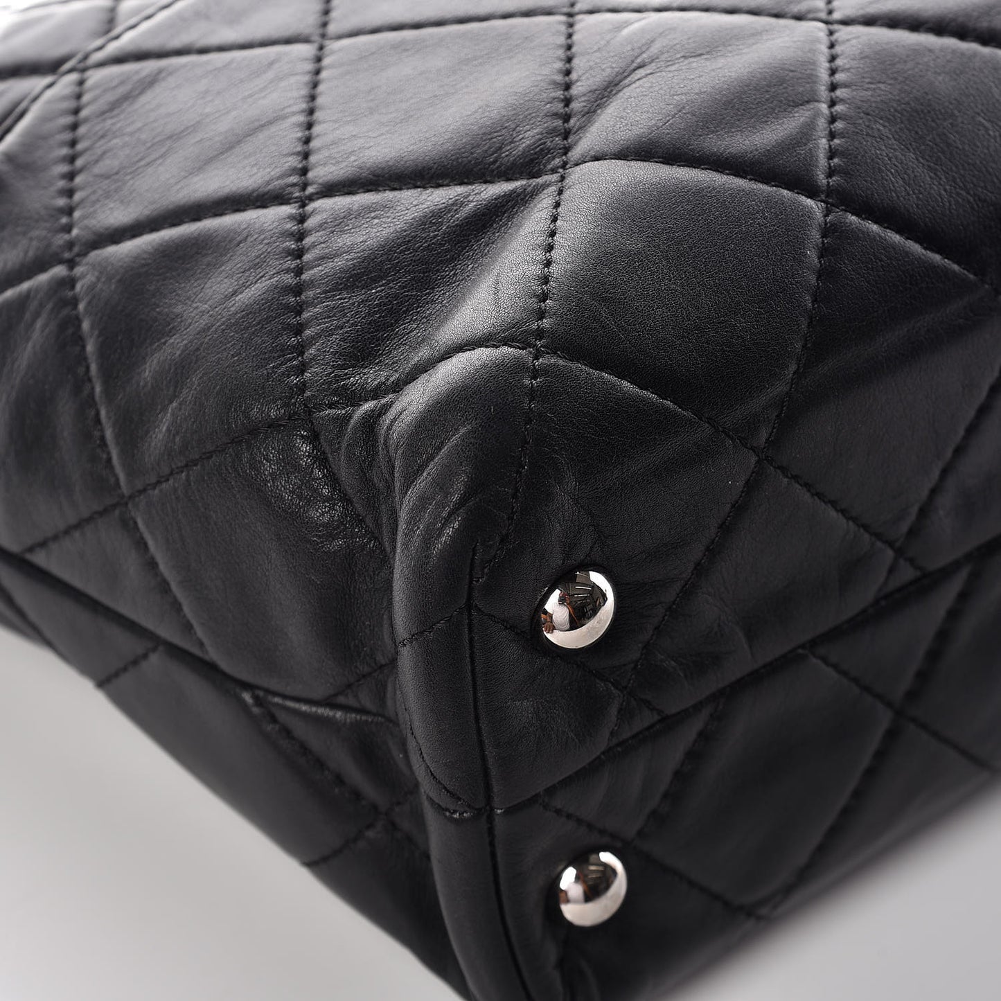 Calfskin Quilted In The Business North South Tote Black