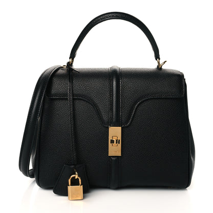 Celine Grained Calfskin Small 16 Top Handle Bag Black 1 of 10