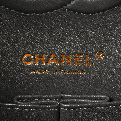 Chanel Lambskin Quilted Medium Double Flap Dark Grey 5 of 5