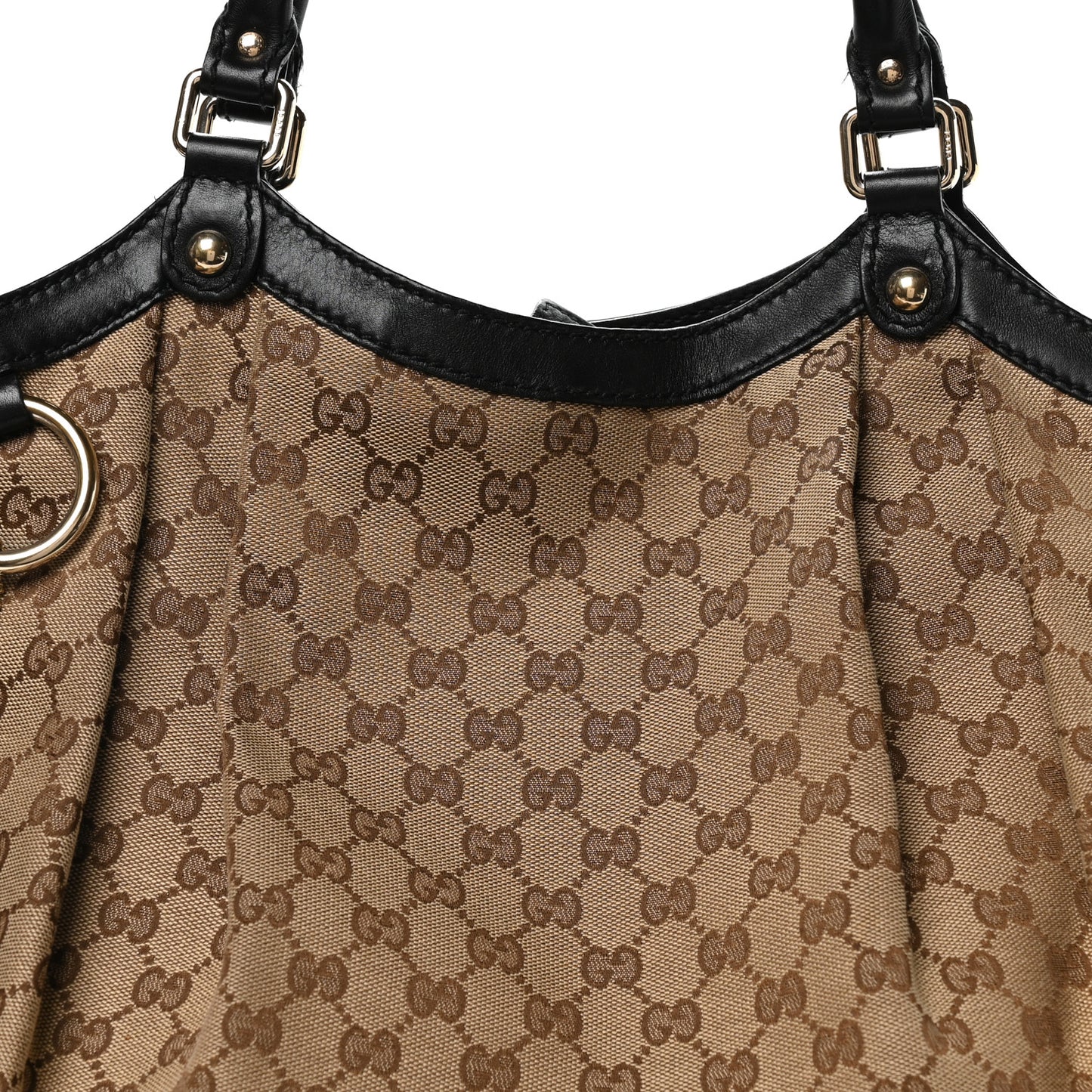 Monogram Large Sukey Tote Beige Ebony Black