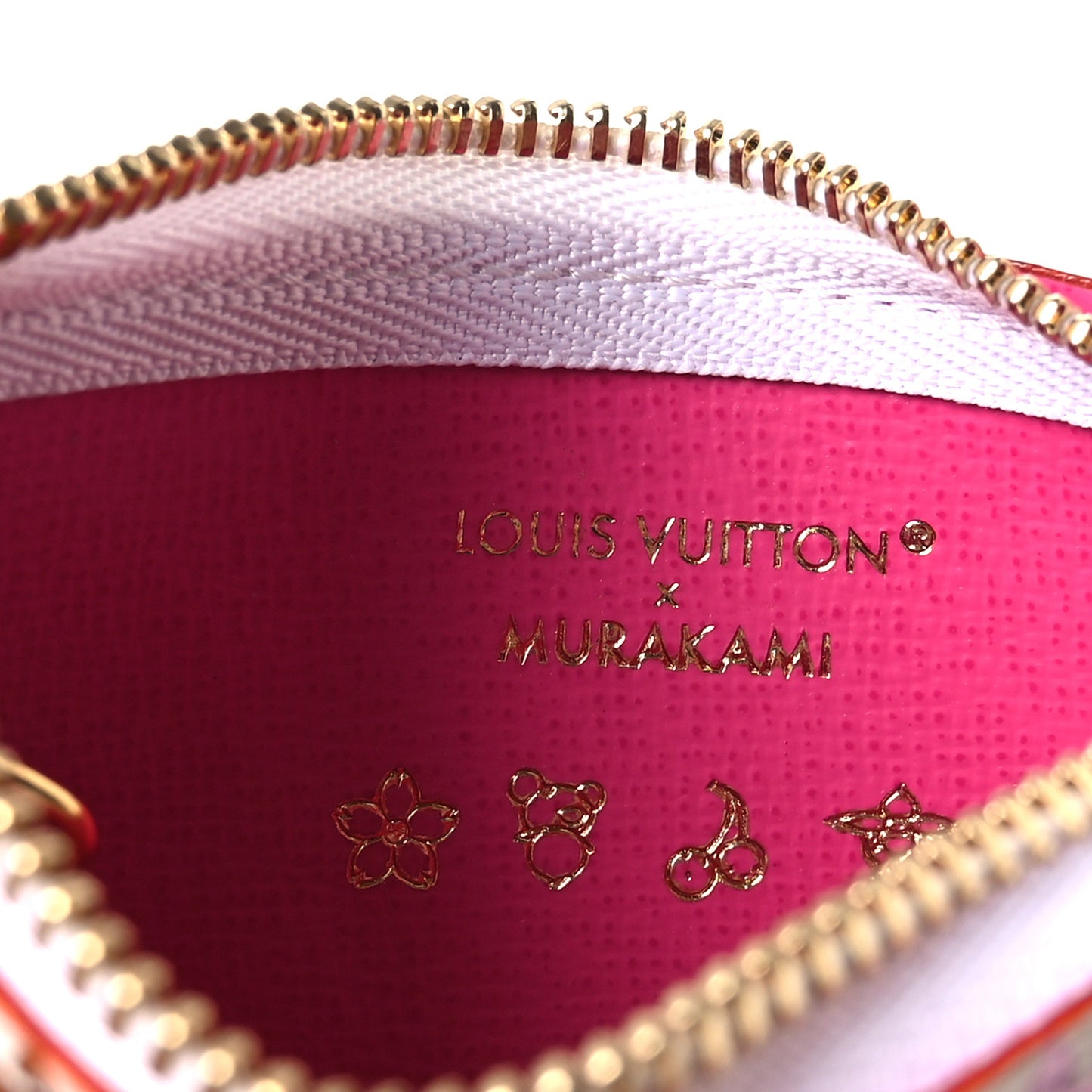 LV X TM Monogram Multicolor Key Pouch White