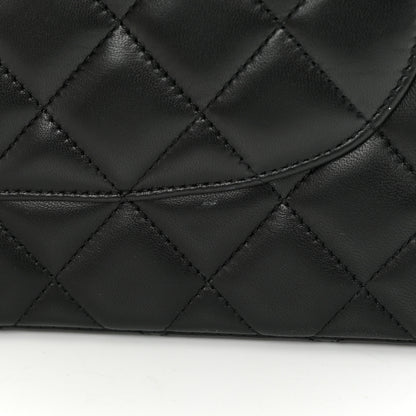 Chanel Lambskin Quilted Jumbo Double Flap Black 18 of 19