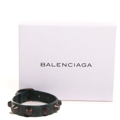 Balenciaga Agneau Arena Classic Hardware All Stud Bracelet Size Medium Poker Fonce 8 of 8