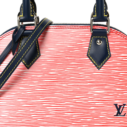 Louis Vuitton Epi Alma BB Denim Red 10 of 12