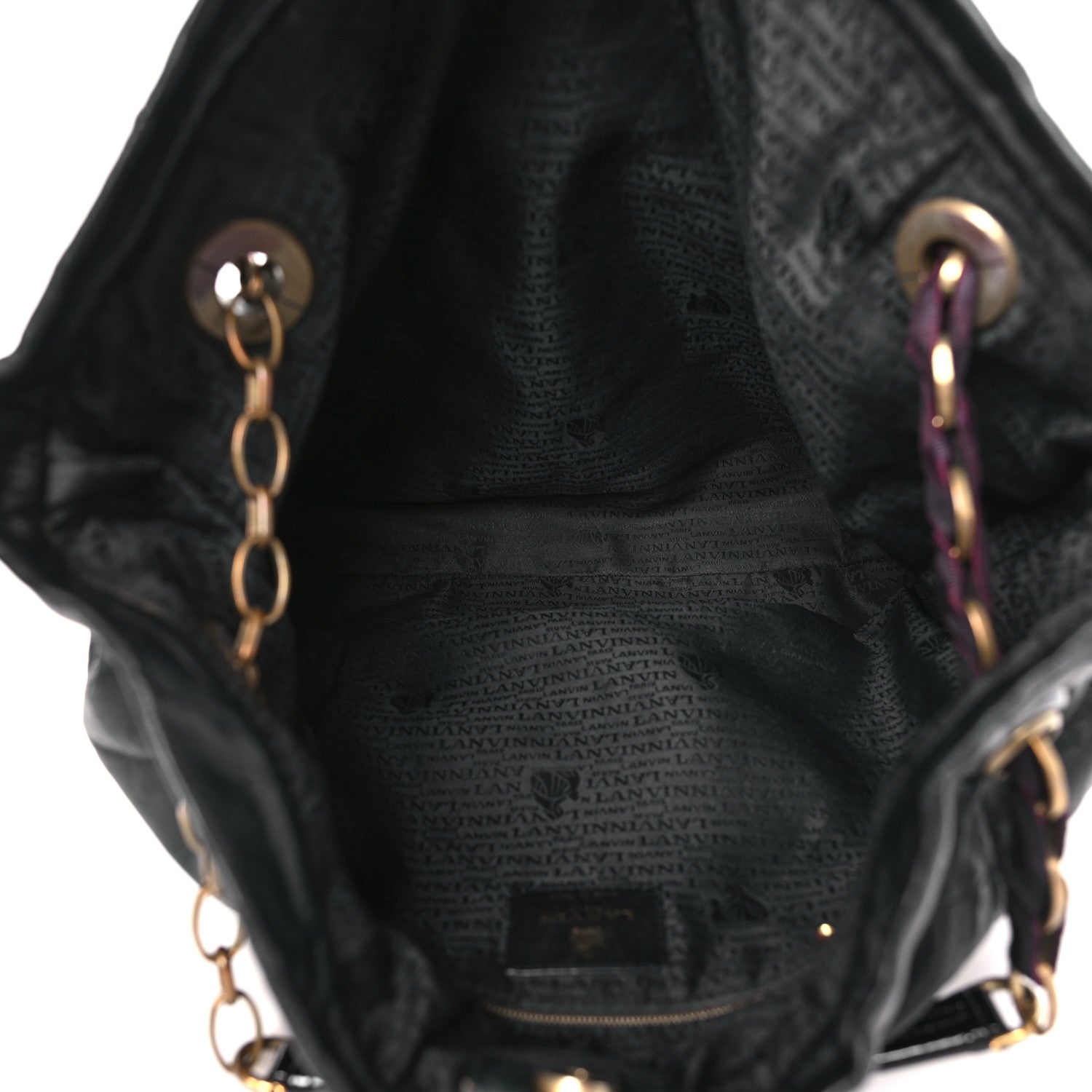 Lanvin Lambskin Quilted Amalia Cabas Tote Black 5 of 9