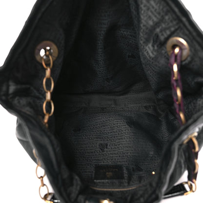 Lanvin Lambskin Quilted Amalia Cabas Tote Black 5 of 9