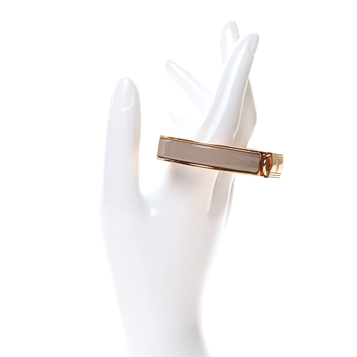 Hermes Enamel Narrow Clic Cadenas Bracelet GM Marron Glace 2 of 5