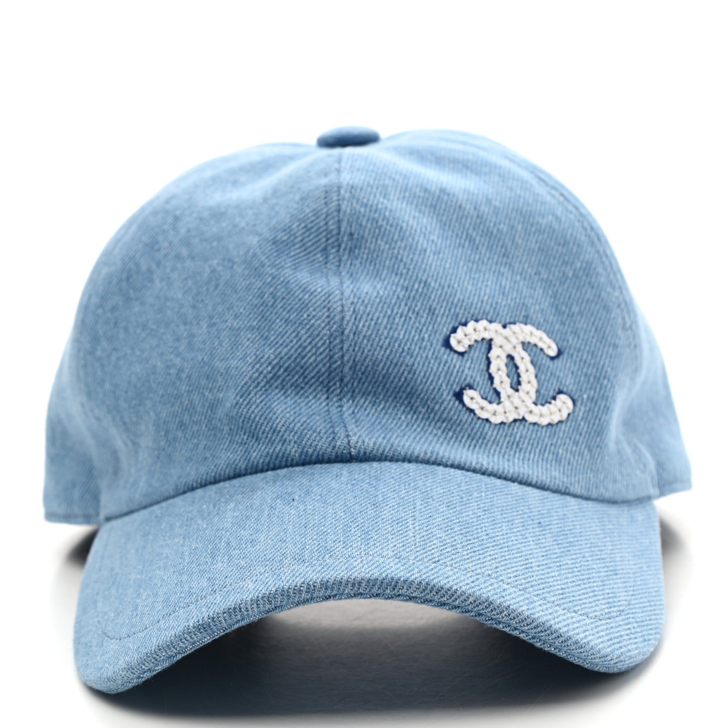 Chanel Cotton Sequin CC Cap Hat Blue 3 of 8