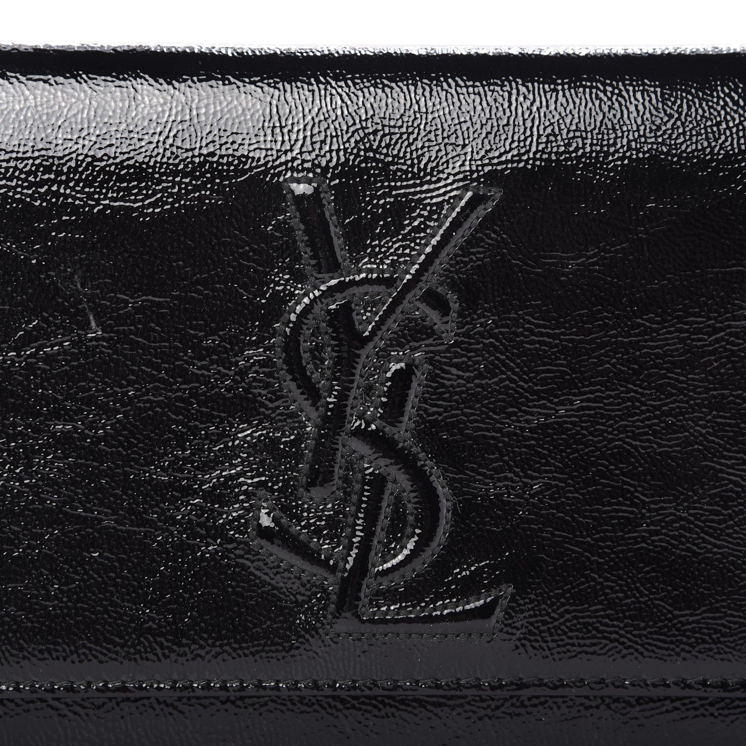 Saint Laurent Textured Patent Monogram Large Belle De Jour Clutch Black 10 of 10