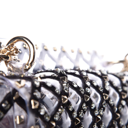 Valentino Garavani PVC Velvet Crystal Embellished Medium Rockstud Spike Shoulder Bag 13 of 13