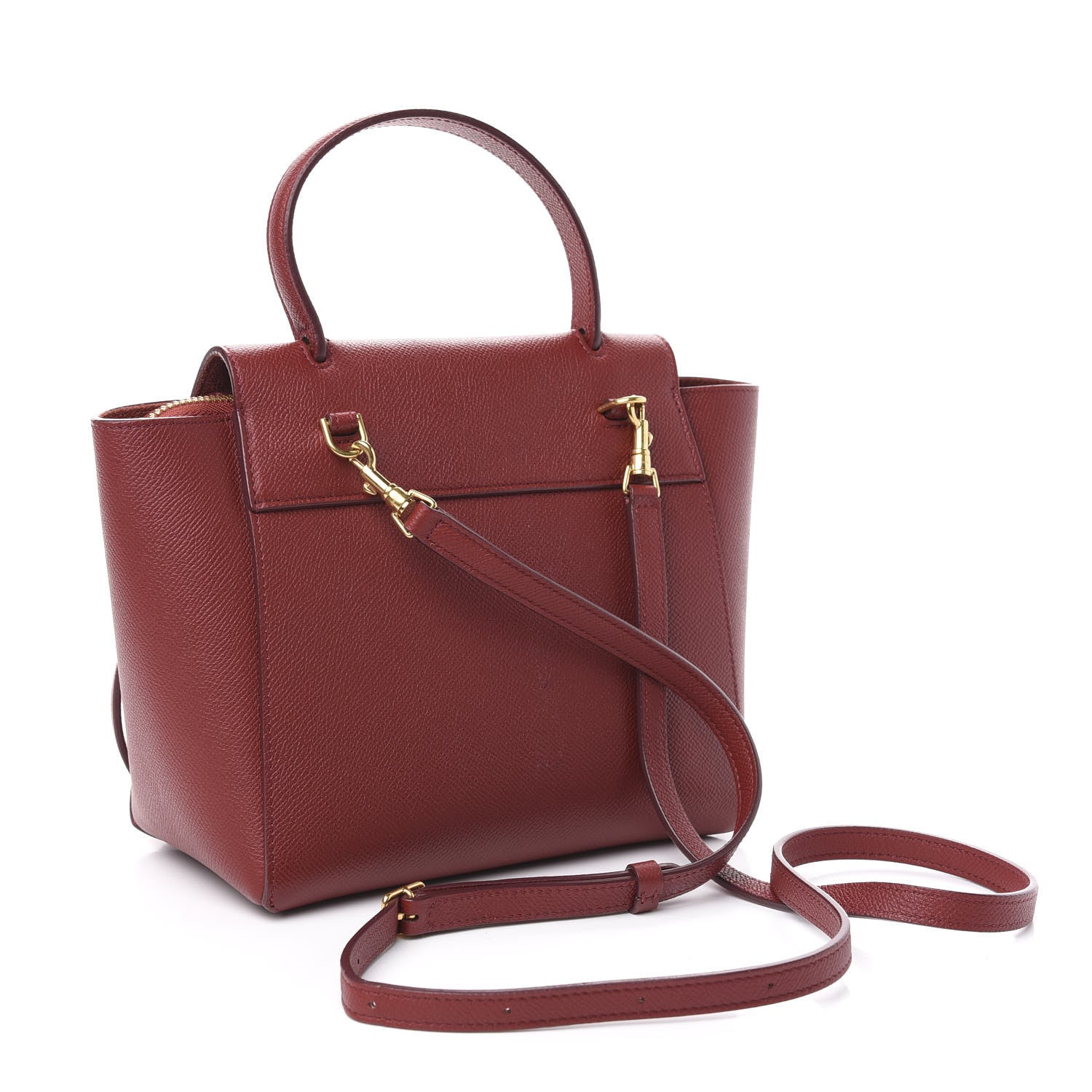 Celine Grained Calfskin Nano Belt Bag Ruby 4 of 12